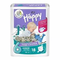 Подгузники Happy Junior Extra (16+ кг) 18 шт