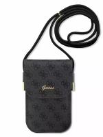 Guess для смартфонов сумка Wallet Phone Bag 4G Script metal logo with Cord Black, шт