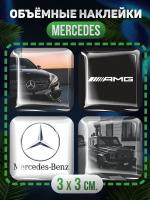 3D стикеры на телефон наклейки Мерседес Mercedes Benz