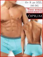 Мужские трусы боксеры голубые Opium Boxer R-82 XXXL (56)