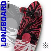 Лонгборд для детей и подростков Wave 31"x9.65" от RIDEX. Цвет: черный/красный/белый