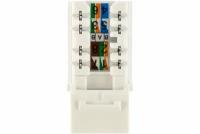 Вставка Keystone Jack RJ45 (8P8C) кат.5E 110 IDC KJNE-8P8C-C5e-90-WH заделка с помощью NE-TOOL бел. Hyperline 46653