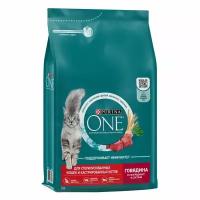 Сухой корм для кошек Purina ONE для стерилизованных, с говядиной и пшеницей, 3 кг