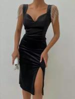 Платье вечернее Черное XL