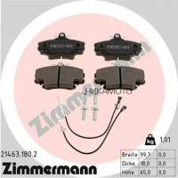 ZIMMERMANN 214631802 21463.180.2_колодки дисковые!перед. 100x65x18 \ Renault R11 83-89/R19 88-96/Megane 95>/Clio 91>