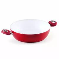 Сотейник Eco Ceramic Red, 28 см, с керамическим антипригарным покрытием