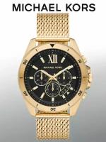 Мужские наручные часы Michael Kors золотые черные кварцевые