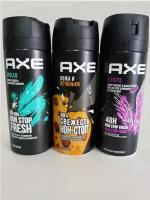 Дезодорант-спрей Axe КожаПеченьки,Apollo,Excite, 3 шт x 150 мл