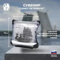 Псковская керамика Сувенир "Грифоны и Спас-на-Крови" из керамики / Санкт-Петербург