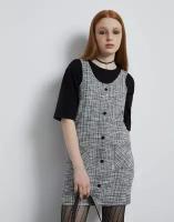 Платье Gloria Jeans GDR027724 белый/черный для девочек 11-12л/152 (38)