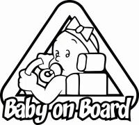 Наклейка на авто "baby on board" на машину, на кузов, на стекло, на джип, ребенок в машине