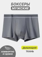 Трусы боксеры мужские, размер 2XL(70-75 кг), цвет серый