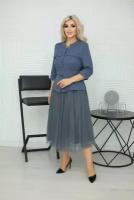 Костюм "JASMINE" для женщин, юбка + жакет, размер 48 RU