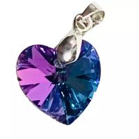 Подвеска Heart, кристаллы Swarovski, фиолетовый