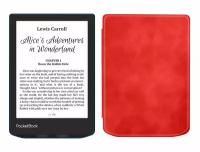 Электронная книга PocketBook 634 Verse Pro, синий с обложкой ReaderONE Red