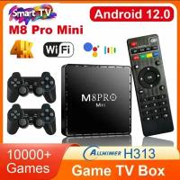 Игровая приставка m8pro mini Android TV смарт ТВ, более 10000 игр + приставка для телевизора Андроид Youtube