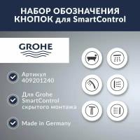 Набор обозначения кнопок для Grohe GRT SmartControl (409201240)