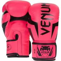 Боксерские перчатки тренировочные Venum Elite - Neo Pink (12 oz)