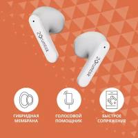 Гарнитура вкладыши A4Tech 2Drumtek B20 TWS белый беспроводные bluetooth (B20 GRAYISH WHITE)