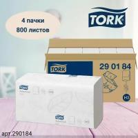 Полотенца бумажные 200 шт. Tork Advanced 2-слойные белые комп. 20 пачек 126508 (1)