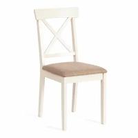 Стул Гольфи 2/ Golfi 2 (14 117) TetChair дерево гевея, 45*51*94, ivory white, ткань кор.-зол. (1505-9)