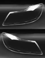Стекла на фары, GNX, для автомобилей Skoda Octavia 2008-2013, комплект (левое, правое), поликарбонат, передние для Шкода Октавия
