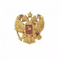 Значок Герб России бижутерия золочение Красная Пресня А930578цж