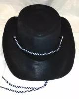 Шляпа Ковбойская, карнавальная, Черная