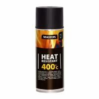 Термостойкая краска до 400°C Maston Heat Resistant Spraypaint 400 мл Черный 400121