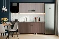 Кухонный гарнитур Просто хорошая мебель Адель 1.7 м с помодульной столешницей 26 мм ясень шимо