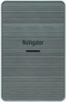 Звонок дверной Navigator NDB-D-DC06-1V1-S 36 мелодий, питание 3хАА 4,5В (кнопка пост. с батарейкой 1x23А 12В), IP20/IP44, серебро (80510)