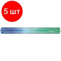 Комплект 5 штук, Линейка Maped TWIST'N FLEX DECOR 30см, гибкая, радужная расцв, ассорти,279315