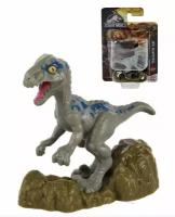 Фигурка мини динозавра Jurassic World Велоцираптор Блю серия Micro Velociraptor Blue Mattel GXB08