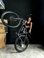 Велосипед горный Richiesto MTB 27.5 21 дюймов, унисекс, темно-серый 21 скорость, модель 2024