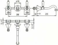 Смеситель Cezares First FIRST-BLS1-02-M для раковины с внутренней частью