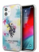 Чехол CG Mobile U. S. Polo Assn. PC/TPU TIE & DYE Double horse Hard для iPhone 12 mini, цвет Мультиколор (USHCP12SPCUSML)