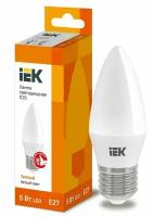 Лампа светодиодная (LED) Свеча Е27 5Вт 450лм 3000К 230В матов. IEK