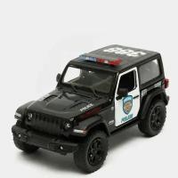 Металлическая машинка Kinsmart 1:34 2018 Jeep Wrangler (Police) KT5412DP, инерционная