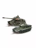 Танковый бой р/у 1:24 Т-34 (СССР) - GERMANY KING TIGER (Германия) аккум Crossbot 870622