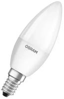 Лампочка светодиодная Е14 OSRAM LED Star, 470лм, 5Вт, 2700К, теплый белый свет, свеча, матовая