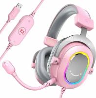 Игровые наушники Fifine H6 Gaming Headsets (Pink)