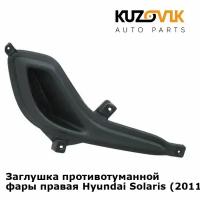 Заглушка противотуманной фары правая Hyundai Solaris (2011-2014)