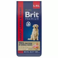 Brit Premium Dog Adult Large and Giant для взрослых собак крупных и гигантских пород Курица, 15 кг