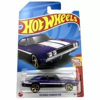 HKJ46 Машинка игрушка Hot Wheels металлическая коллекционная 69 Dodge Charger 500 фиолетовый