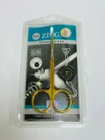 Ножницы маникюрные Zinger Premium 1443 золото (ручная заточка)