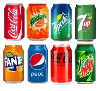 Большой набор напитков Fanta, Pepsi, Coca-Cola, Mirinda, Coca-Cola Zero, Sprite, 7UP, Mountain Dew (Афганистан), ( 8 банок по 0.3 л)