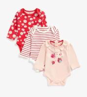 Боди mothercare, комплект из 3 шт., размер 56, мультиколор