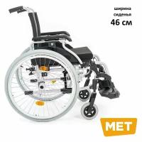 Инвалидная коляска для взрослых механическая МЕТ STABLE 200 Кресло-коляска прогулочная, ширина сиденья 46 см