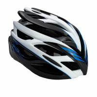 Шлем велосипедный защитный STELS FSD-HL008 (in-mold) L (54-61 см) сине-чёрно-белый