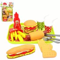 Игрушечный набор еды Фастфуд, игровой набор пластиковых продуктов, 8811/ZY869312